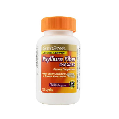 Picture of Natural Psyllium Fiber Capsules Dietary Supplement, 160 Count