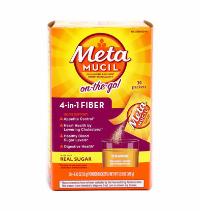 Picture of Metamucil  fiber powder singles  orange 30/ct