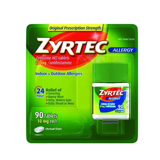Picture of Zyrtec 10mg tablets 90 ct.