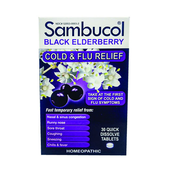 Picture of Sambucol cold & flu quick dissolve tablets 30 ct.