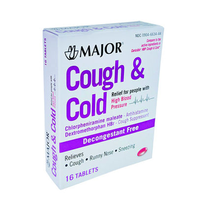 Picture of Cough/cold high blood pressure tablets 16 ct.