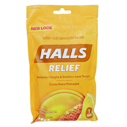 Picture of Halls honey lemon cough drops 30 ct.