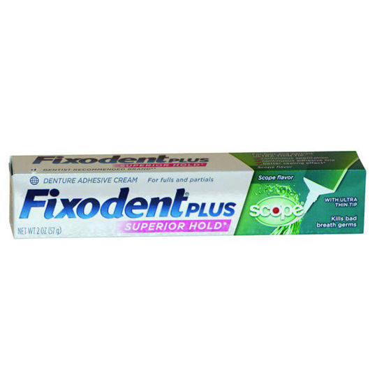 Picture of Fixodent plus scope adhesive 2 oz.