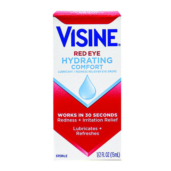 Picture of Visine red eye hydrating comfort eye drops 0.5 fl. oz.