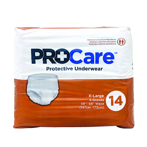 Highmark Wholecare OTC Store. Procare underwear XL 14 ct. waist size: 58 -  68 in.