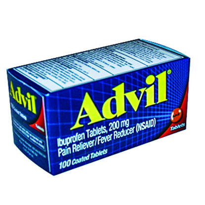 Picture of Advil coated tablets 200mg 100 ct.