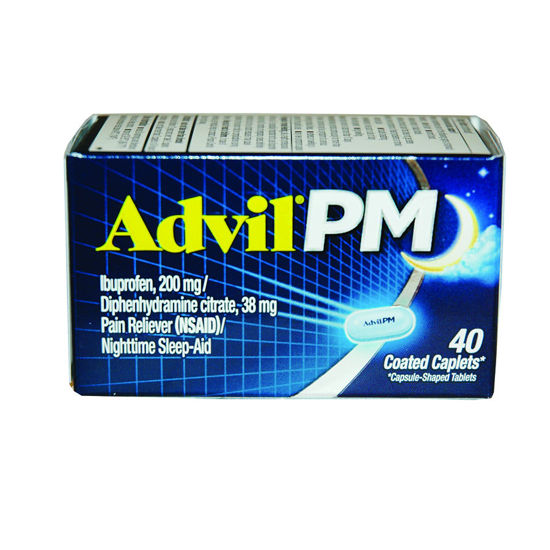 Picture of Advil PM coated caplets 200mg 40 ct.