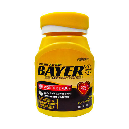 Picture of Bayer aspirin tablets 325mg 200 ct.