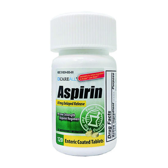 Picture of Low dose aspirin tablets 81mg 120 ct.