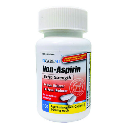 Picture of Non-aspirin acetaminophen 500mg 100 ct.