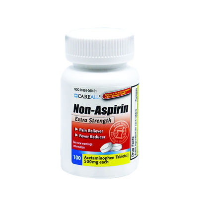 Picture of Non-Aspirin Extra Strength Acetaminophen  500mg 100 ct.