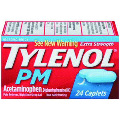 Picture of Tylenol pm caplets 500mg 24 ct.