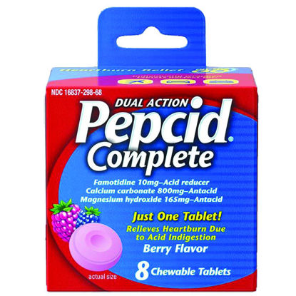 Picture of Pepcid complete on the go chewable tablets 8 ct.