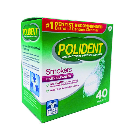 Picture of Polident tablets for smokers 40 ct.